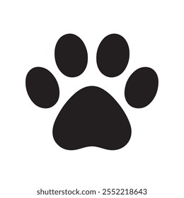 Icono de pata de gato o perro. Icono de la pata. Perro, icono de pata de gato. Zoológico, elemento de logotipo veterinario. Símbolo de Vector con estampado de patas. Ilustración vectorial.