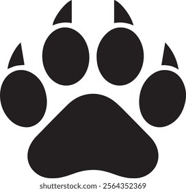 Cat or dog paw icon. Paw icon. Dog, cat paw icon. Zoo, vet logo element. Vector illustration.