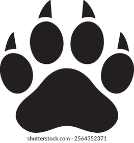 Cat or dog paw icon. Paw icon. Dog, cat paw icon. Zoo, vet logo element. Vector illustration.