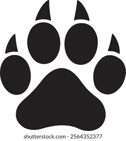 Cat or dog paw icon. Paw icon. Dog, cat paw icon. Zoo, vet logo element. Vector illustration.