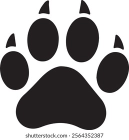 Cat or dog paw icon. Paw icon. Dog, cat paw icon. Zoo, vet logo element. Vector illustration.