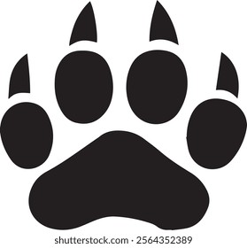 Cat or dog paw icon. Paw icon. Dog, cat paw icon. Zoo, vet logo element. Vector illustration.