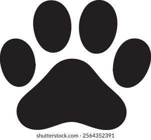 Cat or dog paw icon. Paw icon. Dog, cat paw icon. Zoo, vet logo element. Vector illustration.