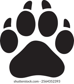 Cat or dog paw icon. Paw icon. Dog, cat paw icon. Zoo, vet logo element. Vector illustration.