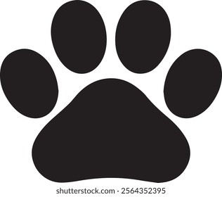 Cat or dog paw icon. Paw icon. Dog, cat paw icon. Zoo, vet logo element. Vector illustration.