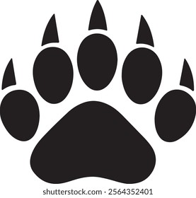 Cat or dog paw icon. Paw icon. Dog, cat paw icon. Zoo, vet logo element. Vector illustration.