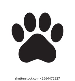 Cat or dog paw icon. Paw icon. Dog, cat paw icon. Zoo, vet logo element. Paw print vector symbol. Vector illustration.