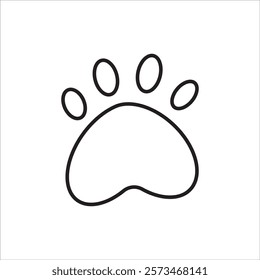 Cat or dog paw icon. Paw icon. Dog, cat paw icon. Zoo, vet logo element. Paw print vector symbol.