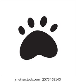 Cat or dog paw icon. Paw icon. Dog, cat paw icon. Zoo, vet logo element. Paw print vector symbol.