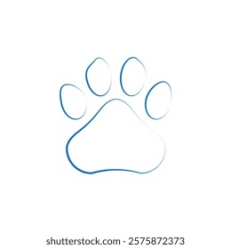 Cat or dog paw icon. Paw icon. Dog, cat paw icon. Zoo, vet logo element. Paw print vector symbol. Vector illustration.