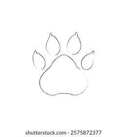 Cat or dog paw icon. Paw icon. Dog, cat paw icon. Zoo, vet logo element. Paw print vector symbol. Vector illustration.