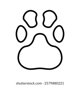 Cat or dog paw icon. Paw icon. Dog, cat paw icon. Zoo, vet logo element. Paw print vector symbol. Vector illustration.