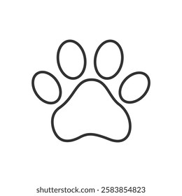 Cat or dog paw icon. Paw icon. Dog, cat paw icon. Zoo, vet logo element. Paw print vector symbol. Vector illustration