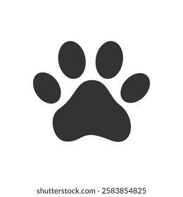 Cat or dog paw icon. Paw icon. Dog, cat paw icon. Zoo, vet logo element. Paw print vector symbol. Vector illustration