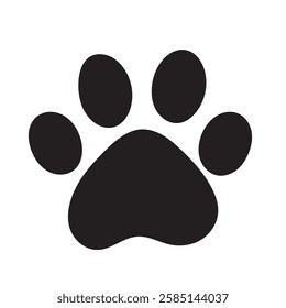 Cat or dog paw icon. Paw icon. Dog, cat paw icon. Zoo, vet logo element. Paw print vector symbol.