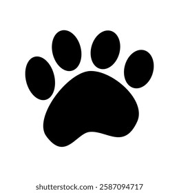 Cat or dog paw icon. Paw icon. Dog, cat paw icon. Zoo, vet logo element. Paw print vector symbol. Vector illustration