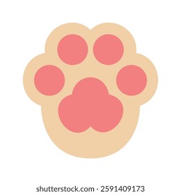 Cat or dog paw icon. Paw icon. Dog, cat paw icon. Zoo, vet logo element. Paw print vector symbol. Vector illustration.