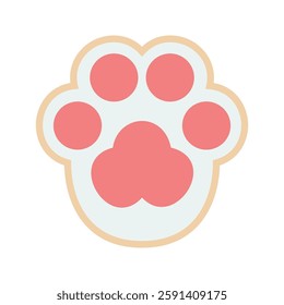 Cat or dog paw icon. Paw icon. Dog, cat paw icon. Zoo, vet logo element. Paw print vector symbol. Vector illustration.