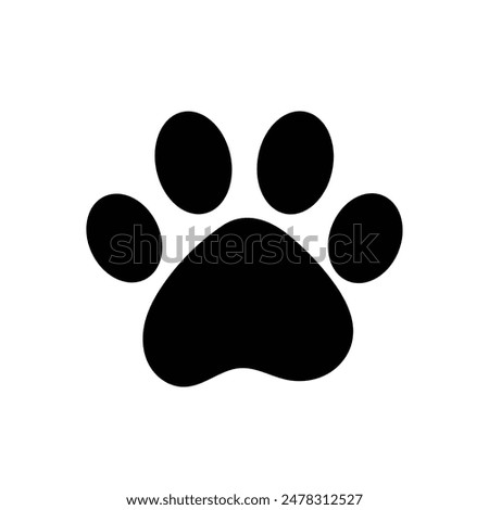 Cat or dog paw icon. Paw icon. Dog, cat paw icon. Zoo, vet logo element. Paw print vector symbol. Vector illustration. Eps file 157.