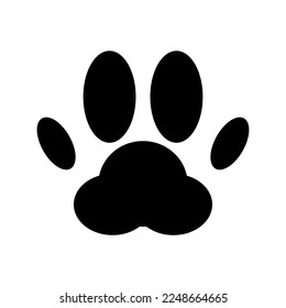 Cat and dog paw pad icon. Vector.