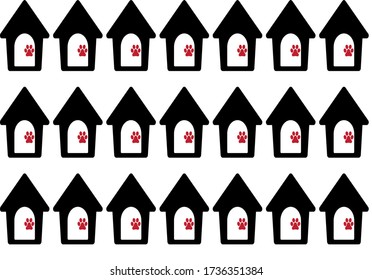 cat and dog paw pattern vector 
