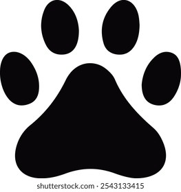 cat or dog paw print flat icon. isolated on white background for animal Paw vector foot trail of cat. Dog, puppy silhouette animal diagonal tracks patterns, showcases design.eps
