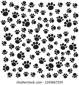 Background Panda Paw Prints Five Fingers Stock Illustration 1311049898 ...