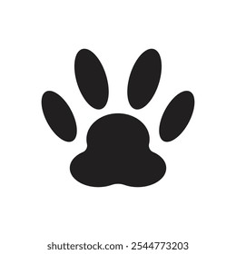 Cat or dog paw vector illustration. Paw Print sign and symbol