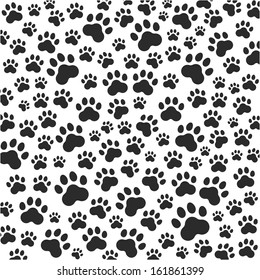 Cat Dog Paws Background Vector Illustration Stock Vector (Royalty Free ...