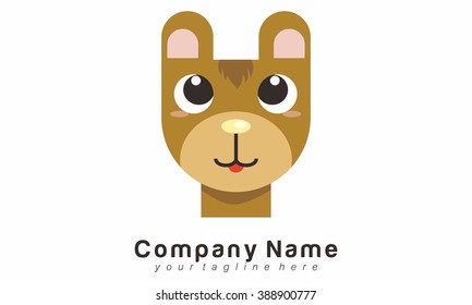 Cat dog paws logo vector, pet, veterinary, wild 