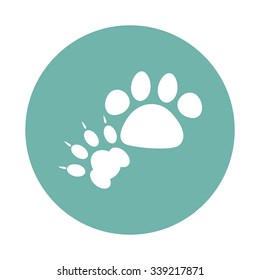 Cat and dog paws print icon