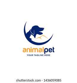 Cat and Dog Pet Logo Design Template