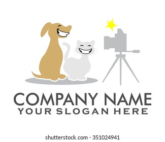 Cat Dog Pet Photography Character Illustration Logo Icon Vector