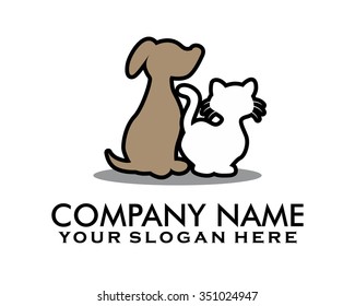 cat dog pet photography character illustration logo icon vector