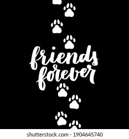 Cat and dog phrase black and white poster. Inspirational quotes about cat, dog and domestical pets. Hand written phrases for poster, typography design for t-shirt