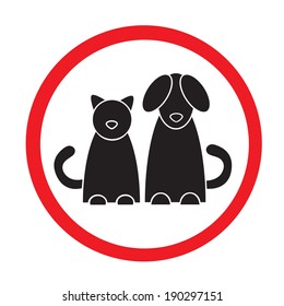 Cat and dog sign.EPS 10 vector file.