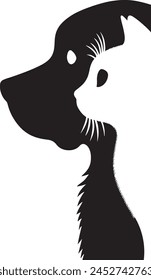 Cat and Dog silhouette Logo and icons template illustration designs vector icon symbol