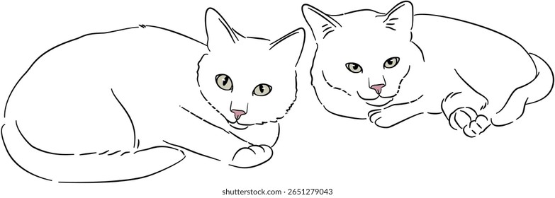 Cat Dog Sketches para uso gráfico