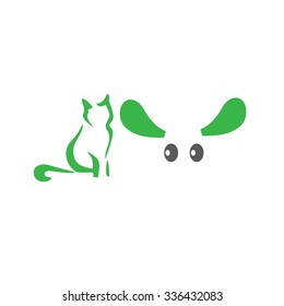 Cat and dog vector