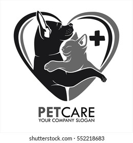 Cat and Dog Vector Illustration Logo