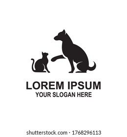 Cat and dog vector signs and logo. Vector logo for veterinary clinic.logo for a pet shop.