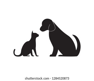 10+ Cat And Dog Silhouette Clipart PNG - CAT LOVER SHOP