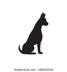 Cat and Dog vector silhouettes logo template
