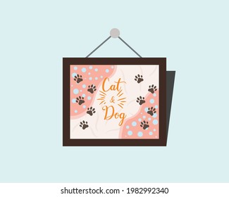 Cat  Dog Wall Art Vector 