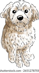 Cat Dog aquarela arte para impressões