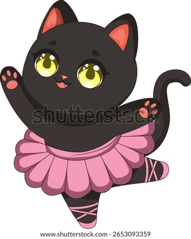 Cat Doing Ballet Dance Kitten Vector
