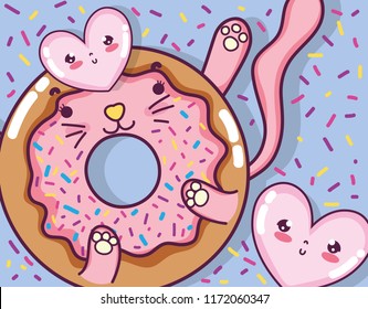 Cat and donut