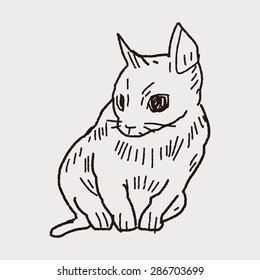 cat doodle drawing