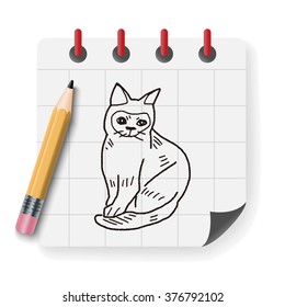 cat doodle drawing