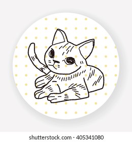 cat doodle drawing